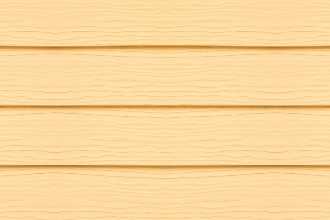 LP SmartSide engineered wood siding in a warm yellow finish